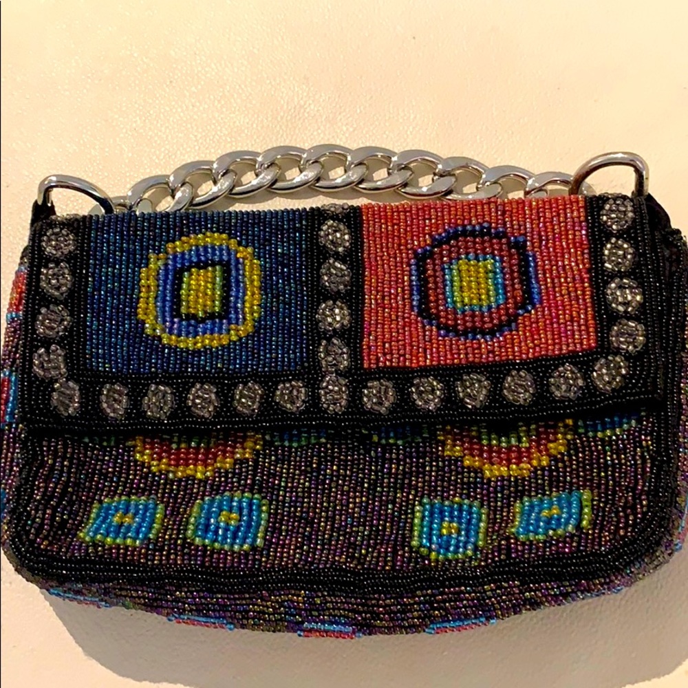 Charles David vintage beaded clutch